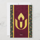 Unitäre Winterferien Feiertagskarte (Rückseite)