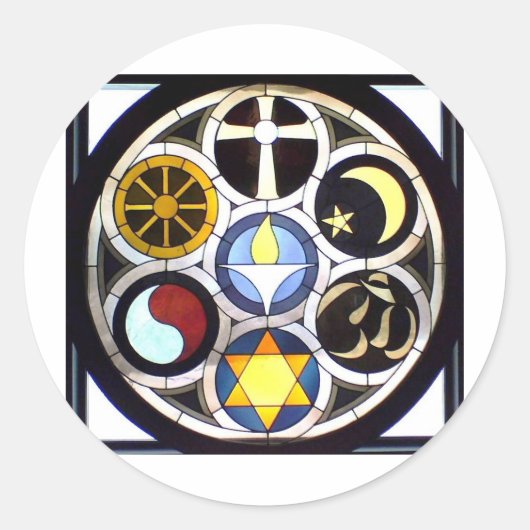 Unitarian Universalist Church Rockford, IL Runder Aufkleber (Vorderseite)