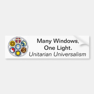 Unitarische universalistische Waren Autoaufkleber