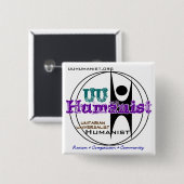 Unitarischer universalistischer (UU) Humanist Button (Vorne & Hinten)