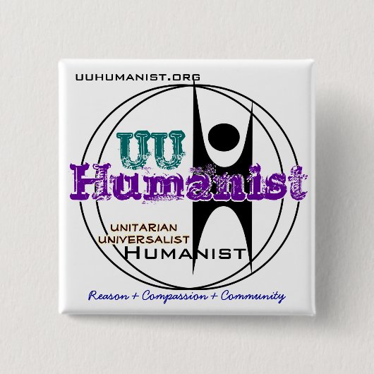 Unitarischer universalistischer (UU) Humanist Button (Vorderseite)
