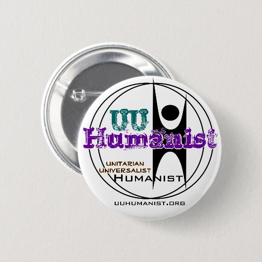Unitarischer universalistischer (UU) Humanist Button (Vorne & Hinten)
