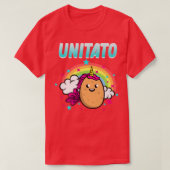 Unitato Half Unicorn Halb Kartoffel Funny Vepflanz T-Shirt (Design vorne)