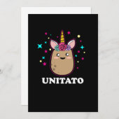 Unitato Unicorn Potato Niedlich Gemüsefritten Einladung (Vorne/Hinten)
