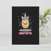 Unitato Unicorn Potato Niedlich Gemüsefritten Einladung (Stehend Vorderseite)