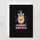 Unitato Unicorn Potato Niedlich Gemüsefritten Einladung (Vorne/Hinten)
