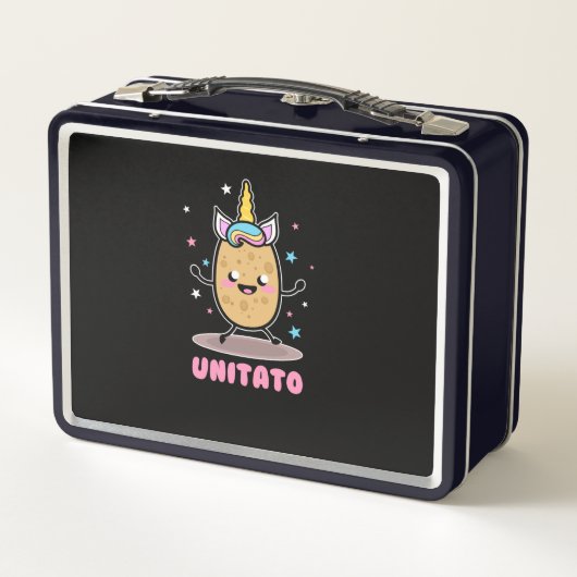Unitato Unicorn Potato Niedlich Gemüsefritten Metall Brotdose (Rückseite)