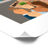 United Against Cilantro - Funny Anti-Cilantro Poster (Ecke)