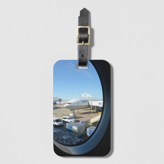 United Air Flugzeug Luggage Tag Gepäckanhänger (Vorderseite Vertikal)