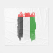 United Arab Emirates flag brush stroke Fleecedecke (Vorderseite (Horizontal))