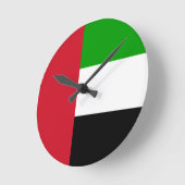 United Arab Emirates Flag Runde Wanduhr (Winkel)