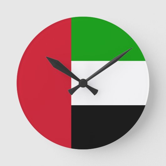 United Arab Emirates Flag Runde Wanduhr (Vorderseite)