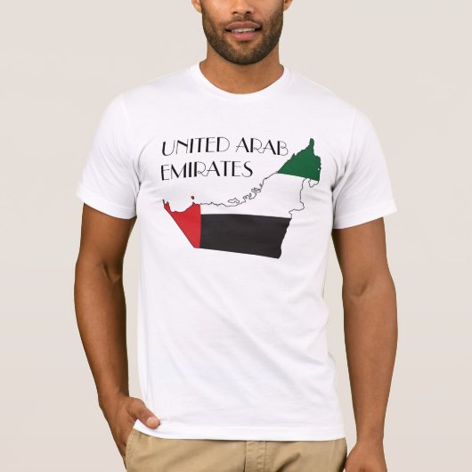 United Arab Emirates Flagge-Karte Shirt (Vorderseite)
