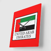 United Arab Emirates Quadratische Wanduhr (Winkel)