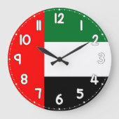 United Arab Emirates UAE Flag Wall Clock Große Wanduhr (Vorderseite)
