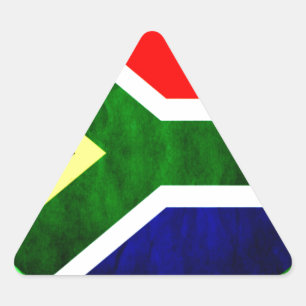 United by Beauty: South African Flag Design Dreieckiger Aufkleber