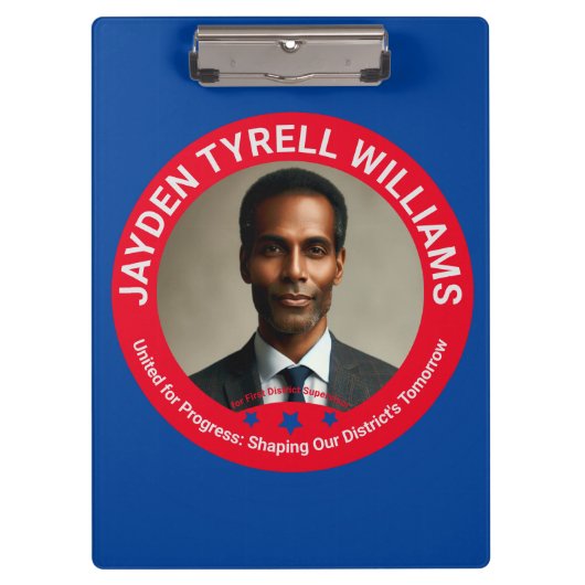 United for Progress: Shaping Our District's Fate Klemmbrett (Vorderseite)