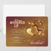 United Gold Party Einladung (Vorne/Hinten)