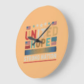 United Hope Strong Nation.Wall Clock Große Wanduhr (Winkel)