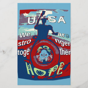 United in Hope: Stronger Together - USA Art Print Briefpapier
