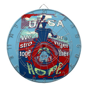 United in Hope: Stronger Together - USA Art Print Dartscheibe