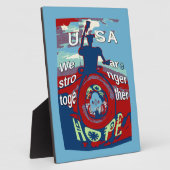 United in Hope: Stronger Together - USA Art Print Fotoplatte (Seite)