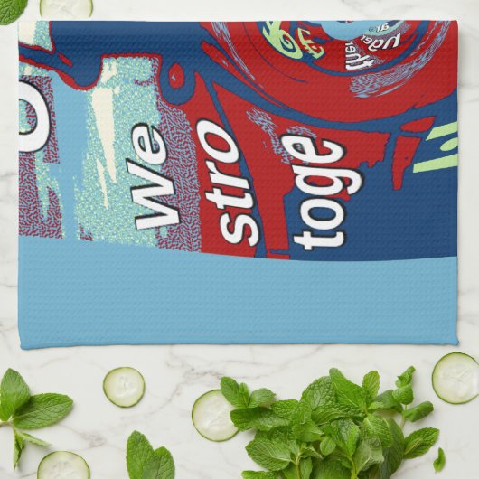 United in Hope: Stronger Together - USA Art Print Küchentuch (Gefaltet)