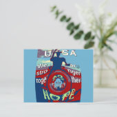 United in Hope: Stronger Together - USA Art Print Postkarte (Stehend Vorderseite)