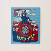United in Hope: Stronger Together - USA Art Print Puzzle (Vertikal)