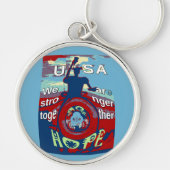 United in Hope: Stronger Together - USA Art Print Schlüsselanhänger (Vorne)