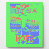United in Hope: Stronger Together - Vibrannt USA Fotoplatte (Vorderseite)