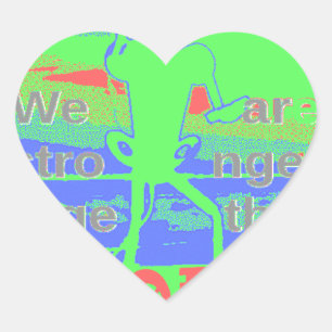 United in Hope: Stronger Together - Vibrannt USA Herz-Aufkleber