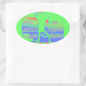 United in Hope: Stronger Together - Vibrannt USA Ovaler Aufkleber (Tasche)