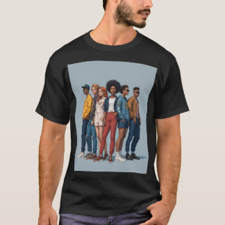 United in Style - Diverse People Art T - Shirt