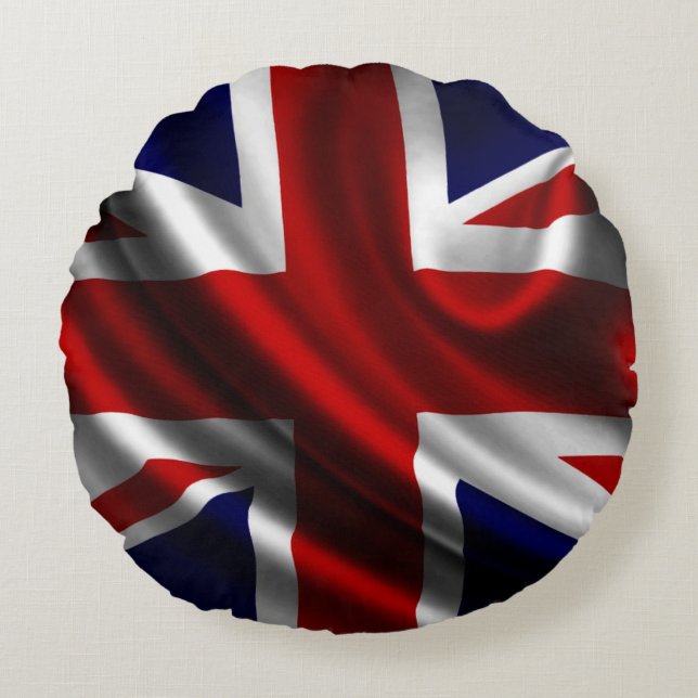 United Kindom Flag Rundes Kissen (Vorderseite)