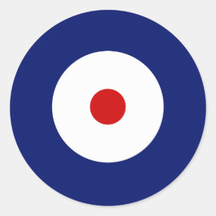 united kingdom British roundel flag vintage symbol Runder Aufkleber