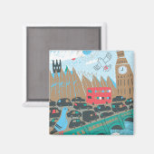 United Kingdom City Scene Magnet (Vorderseite/Rückseite)