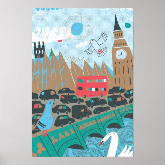 United Kingdom City Scene Poster (Vorne)