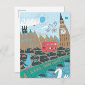 United Kingdom City Scene Postkarte (Vorne/Hinten)