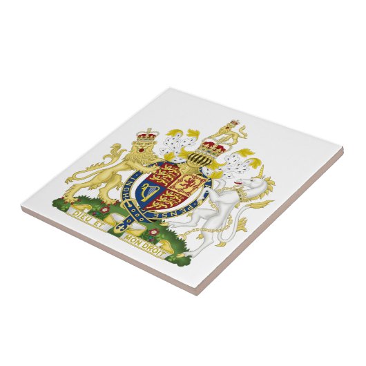United Kingdom Coat of Arms Fliese (Seite)