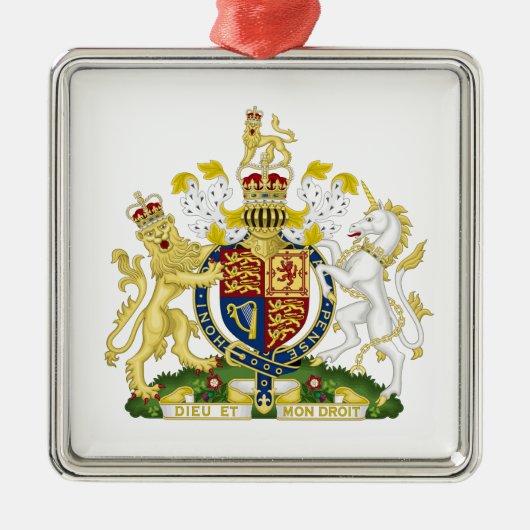 United Kingdom Coat of Arms Ornament Aus Metall (Vorne)
