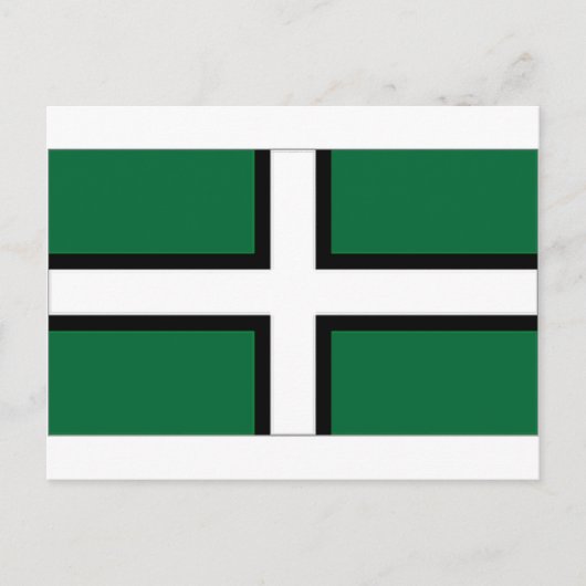 United Kingdom Devon Flag Postkarte (Vorderseite)