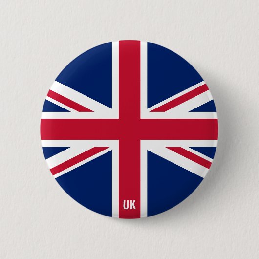 United Kingdom Flag Charming Patriotic Button (Vorderseite)