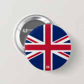 United Kingdom Flag Charming Patriotic Button (Vorne & Hinten)
