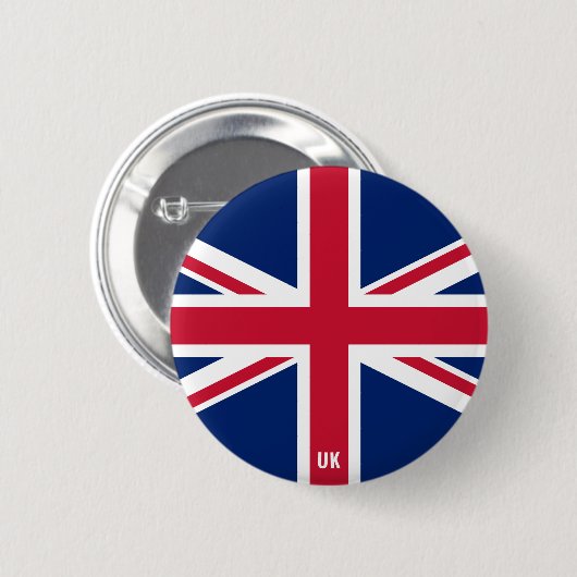 United Kingdom Flag Charming Patriotic Button (Vorne & Hinten)