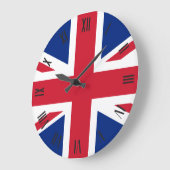 United Kingdom flag Große Wanduhr (Winkel)