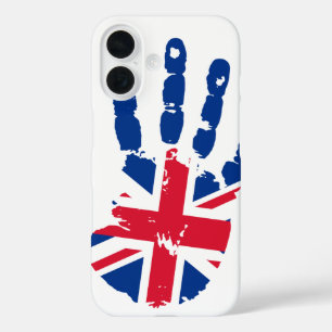 United Kingdom Flag Handprint iPhone 16 Hülle