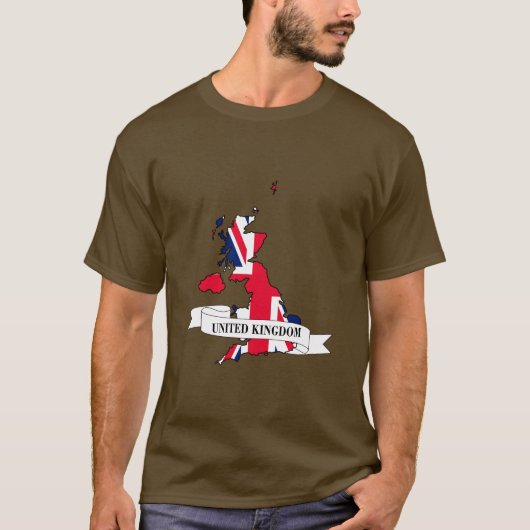 United Kingdom flag map T-Shirt (Vorderseite)