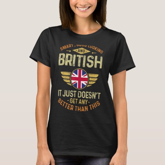 United Kingdom Flag Proud Britons Men & Women T-Shirt (Vorderseite)