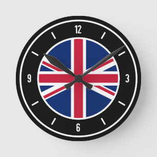 United Kingdom Flag Runde Wanduhr